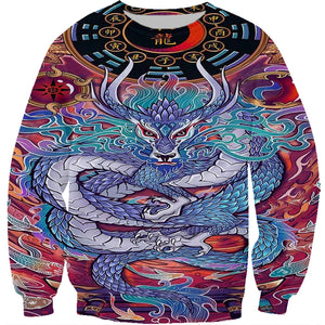 Cosmos 3Dprinted Newest Dragon Zodiac Psychedelic Art Harajuku Streetwear Pullover Unique Unisex Hoodies/Sweatshirt/Zip 1