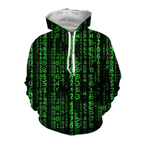 Hacker Code 3D Print Hoodie – Cyberpunk Techwear