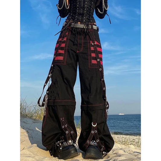 Gothic Women Pants Techwear Hippie Baggy