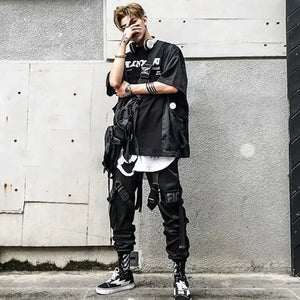 Men's Loose-fit  Multiple Pockets cargo pants Casual Style Streetwear