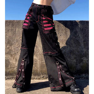 Gothic Women Pants Techwear Hippie Baggy