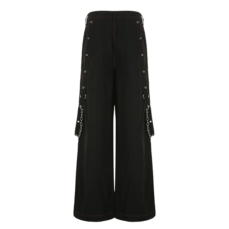 Gothic Women Pants Techwear Hippie Baggy