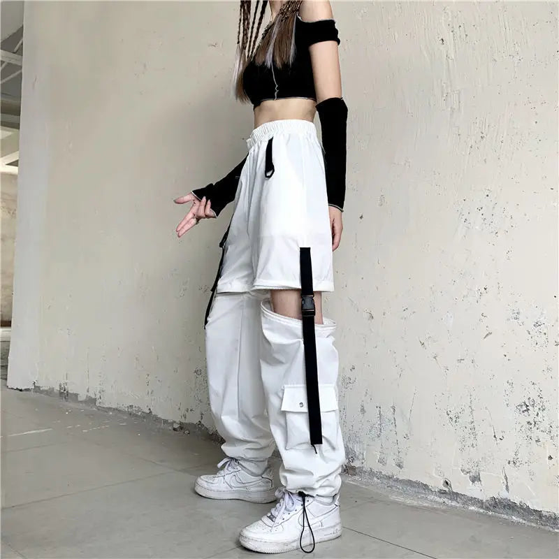 Cargo Streetwear Pants Elastic Waist Pants