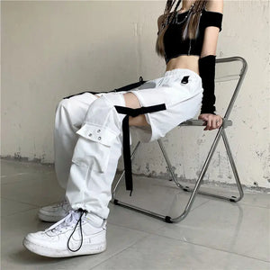 Cargo Streetwear Pants Elastic Waist Pants