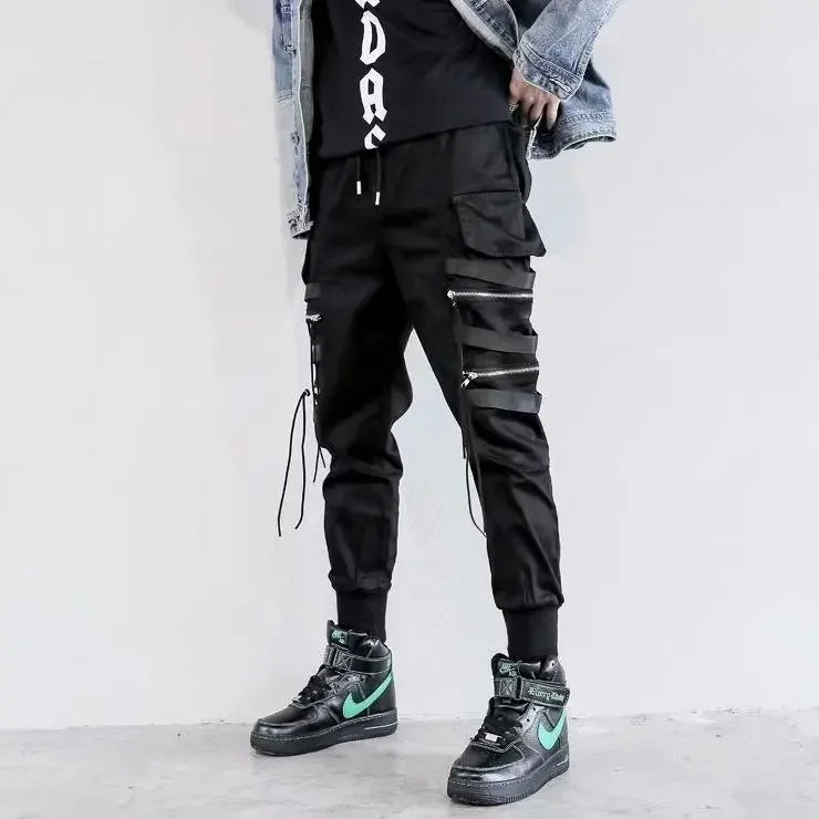 Men's Loose-fit  Multiple Pockets cargo pants Casual Style Streetwear