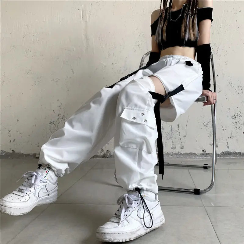 Cargo Streetwear Pants Elastic Waist Pants