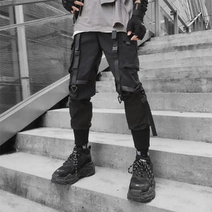 Men's Loose-fit  Multiple Pockets cargo pants Casual Style Streetwear