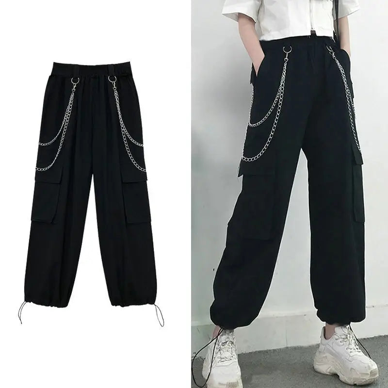 Cargo Streetwear Pants Elastic Waist Pants