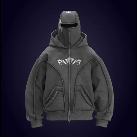 Y2K Zip up stealth Hoodie