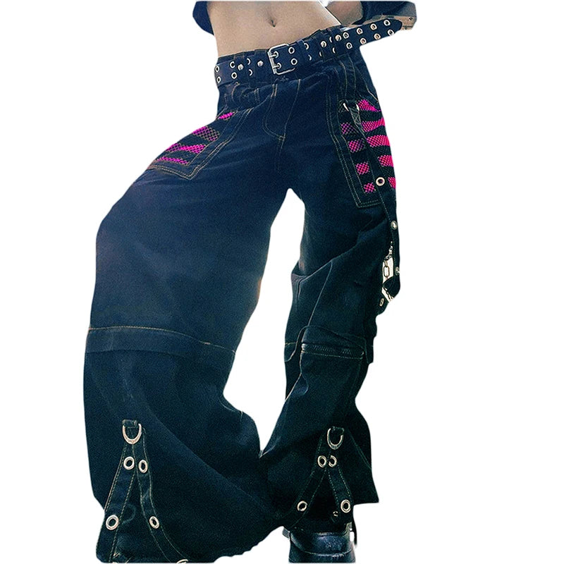 Gothic Women Pants Techwear Hippie Baggy