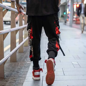 Men's Loose-fit  Multiple Pockets cargo pants Casual Style Streetwear