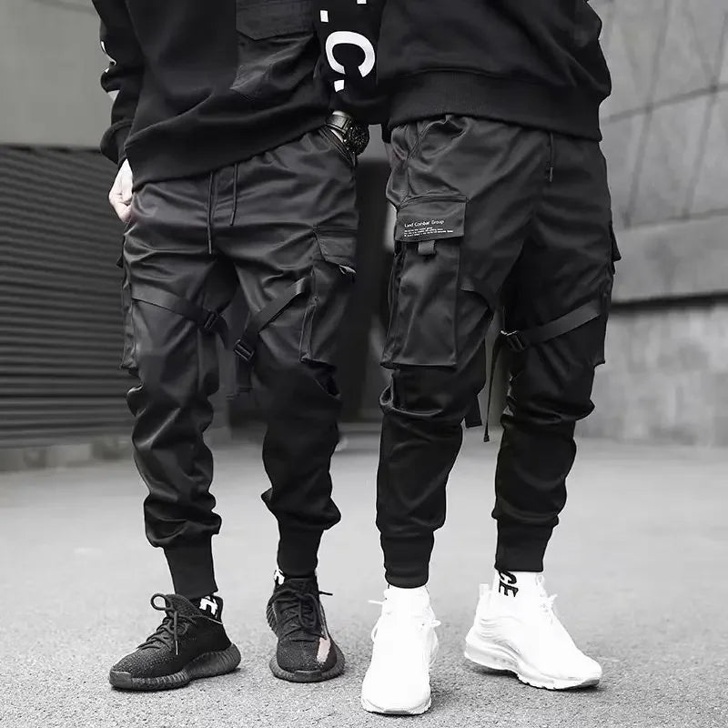 Men's Loose-fit  Multiple Pockets cargo pants Casual Style Streetwear