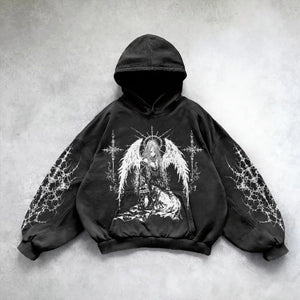 Gothic hoodie 2024 hoodies goth y2k tops goth streetwear gothic clothes