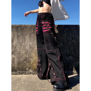 Gothic Women Pants Techwear Hippie Baggy