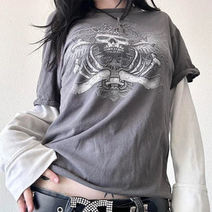 Emo Vintage T-shirt Long Sleeve Tees