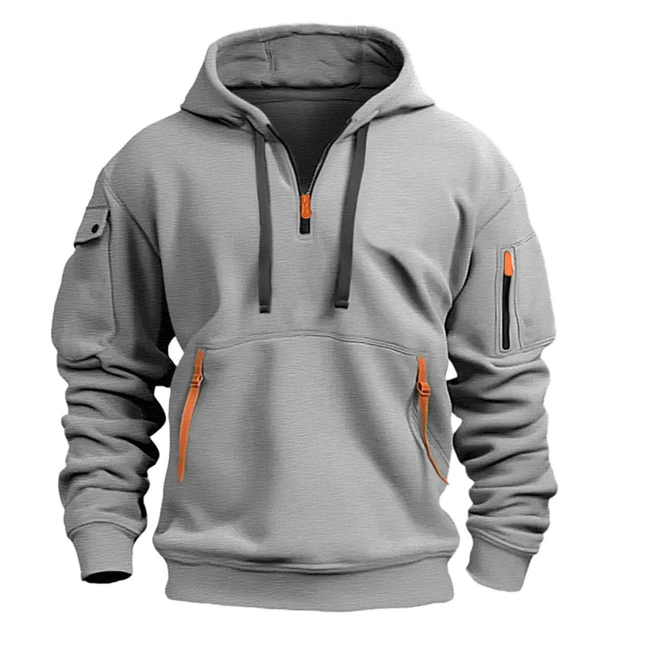 Multi Pocket Pullover Hoodie