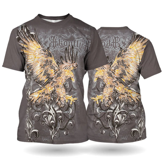 Vintage Eagle Graphic Printed Streetwear T-Shirt