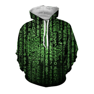 Hacker Code 3D Print Hoodie – Cyberpunk Techwear