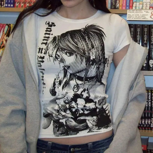 90's anime Woman's Top