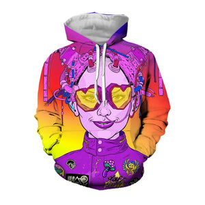 Cyberpunk 3D Print Hoodies Men Women Fashion Casual Sweatshirts Oversized Hoodie Pullovers Tracksuit Clothing