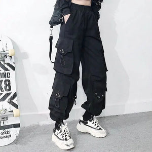 Cargo Streetwear Pants Elastic Waist Pants